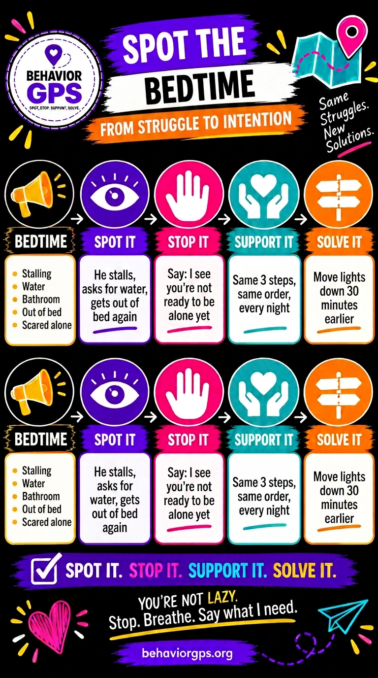 Spot the Clue chart: Bedtime
