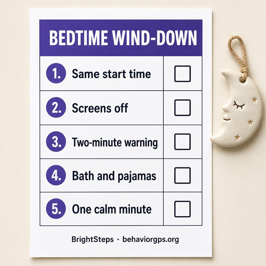 "Lay Down. I Said Lay Down." Bedtime Steps printable mockup