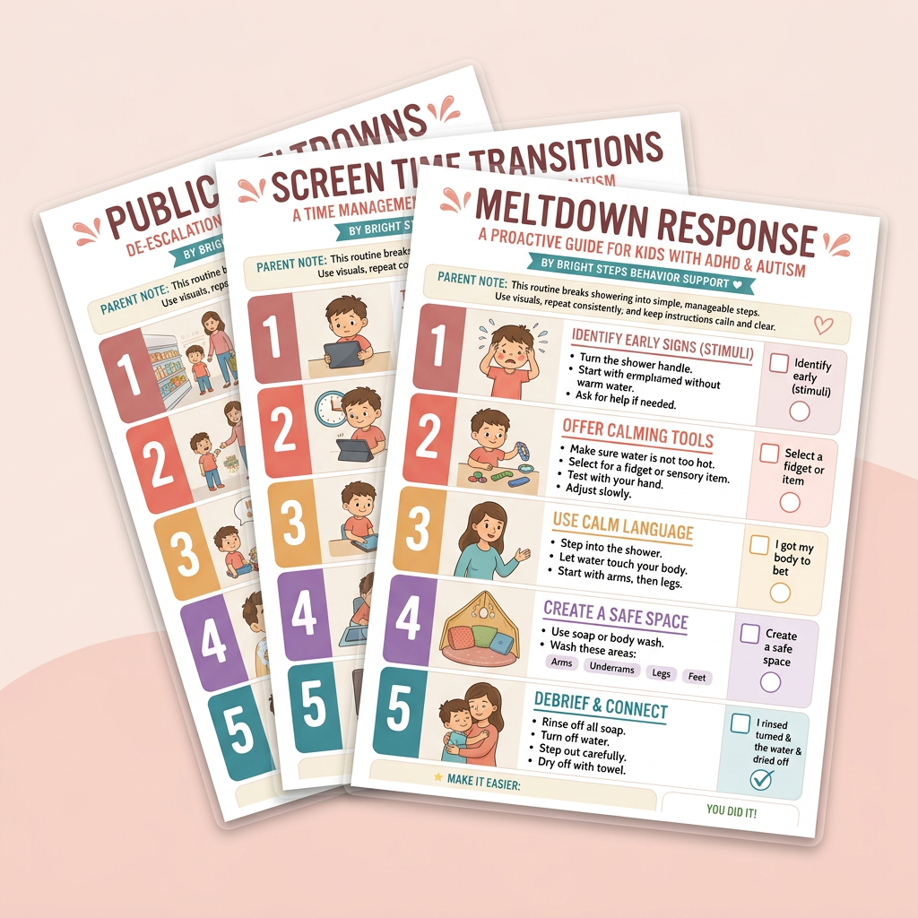 Behavior & Meltdowns printable guide bundle — Bright Steps