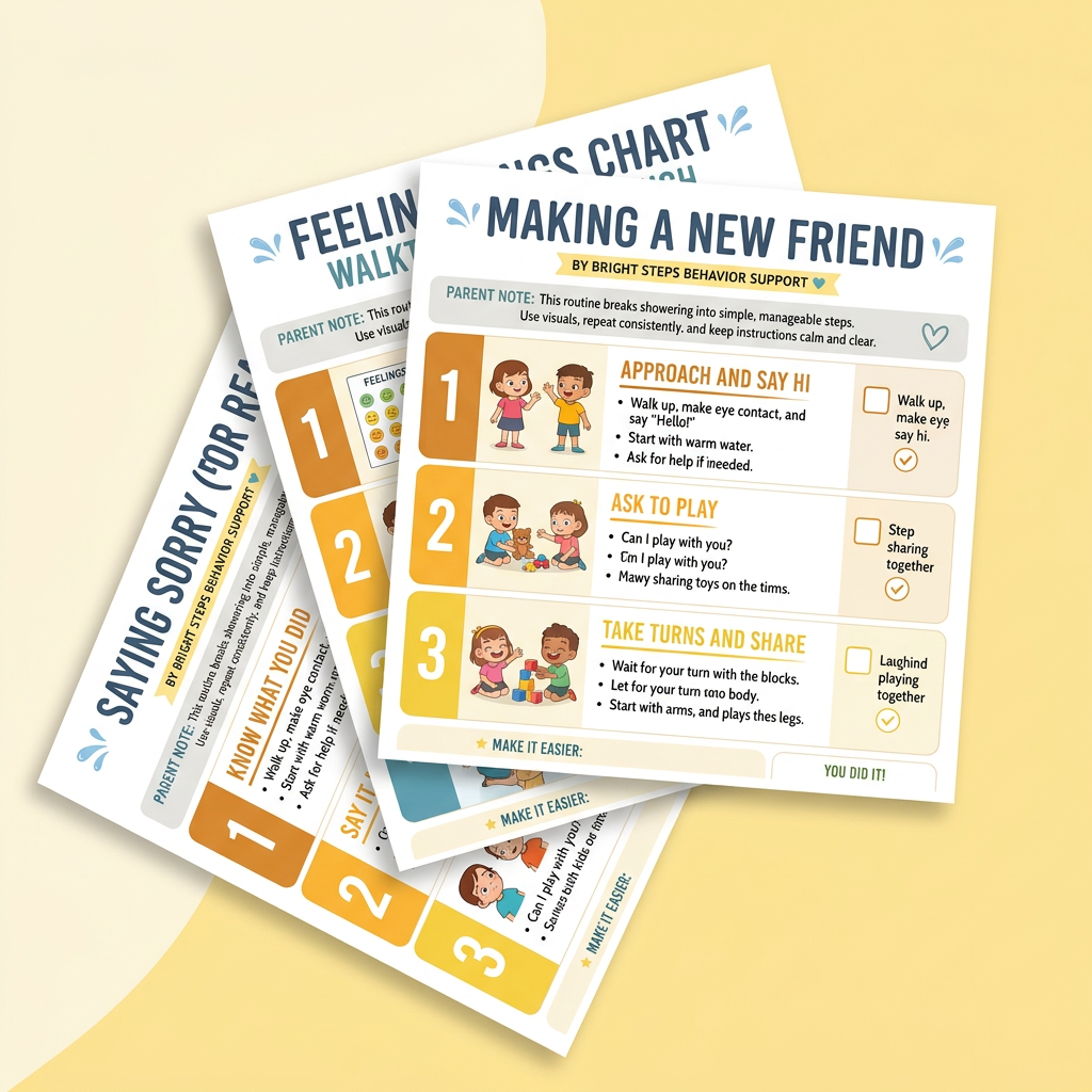 Social & Communication printable guide bundle — Bright Steps