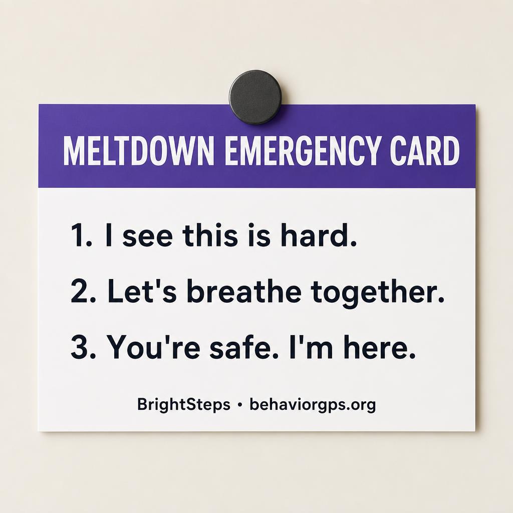 "My Mind Went Blank" Meltdown Card printable mockup