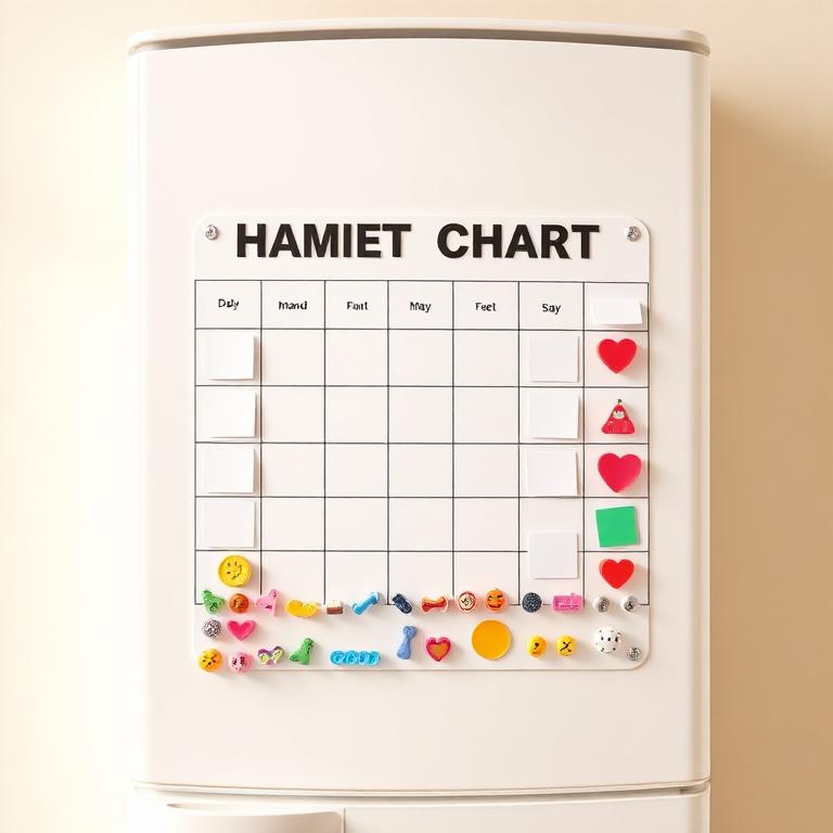 Magnetic reward chart for kids