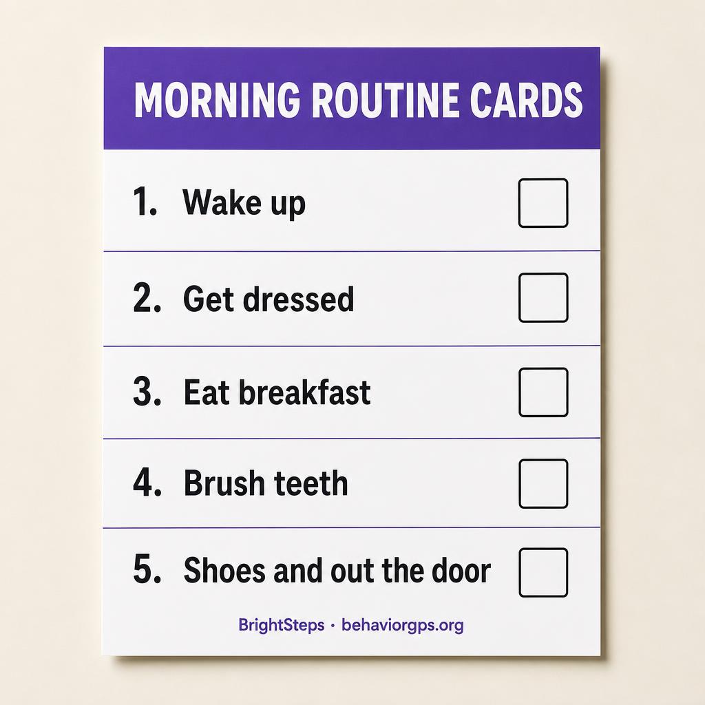 "We're Late Again" Morning Cards printable mockup