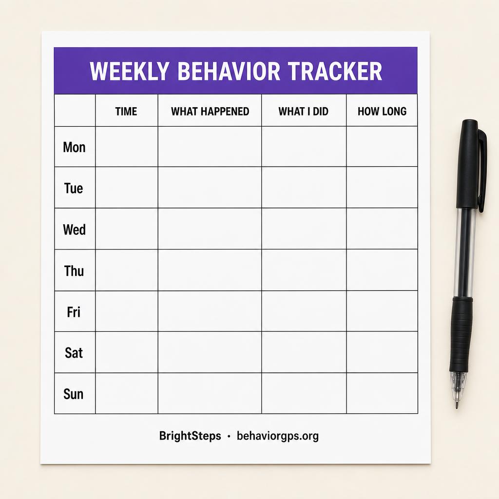 "They Only Act Like This At School" Tracker printable mockup