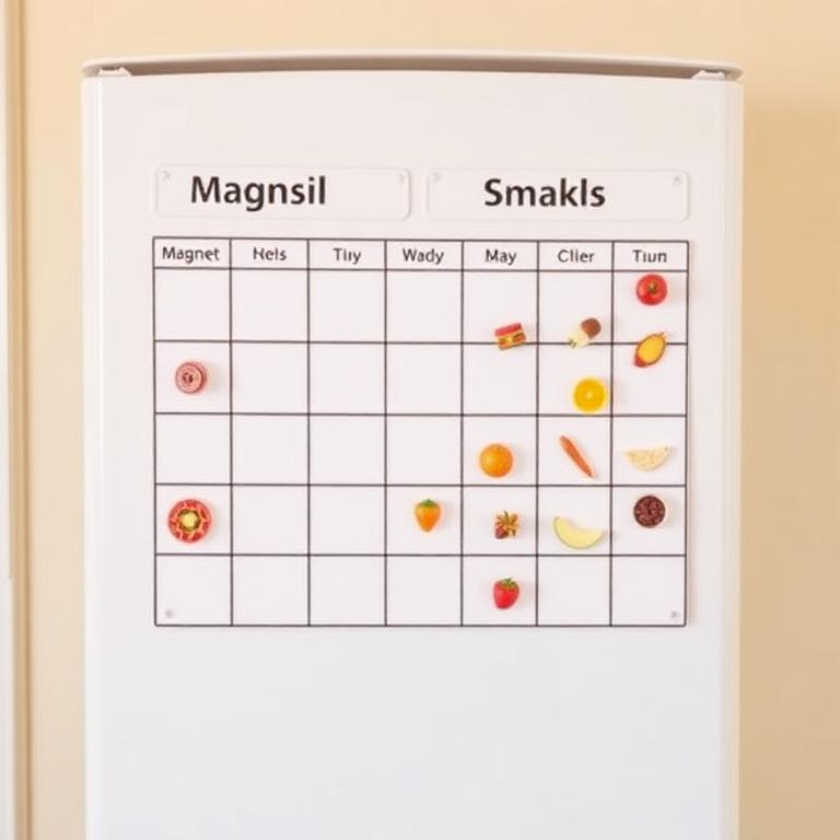 Magnetic meal & snack schedule