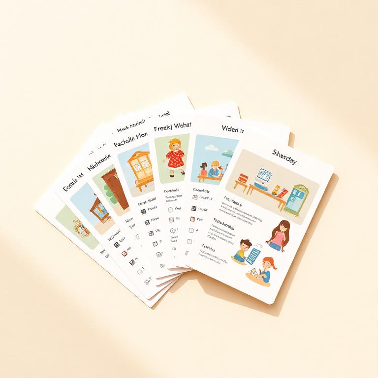 Visual schedule cards